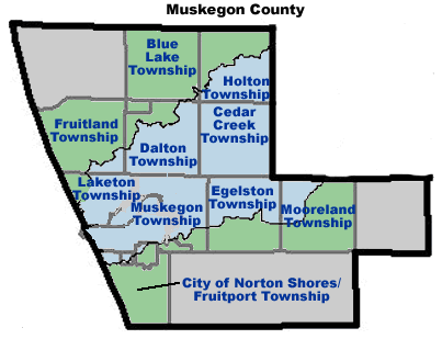 Muskegon County map